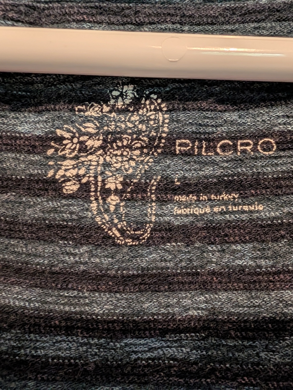 Pilcro Anthropologie Charcoal and Heather Gray Striped Tank Top - Picture 3 of 4